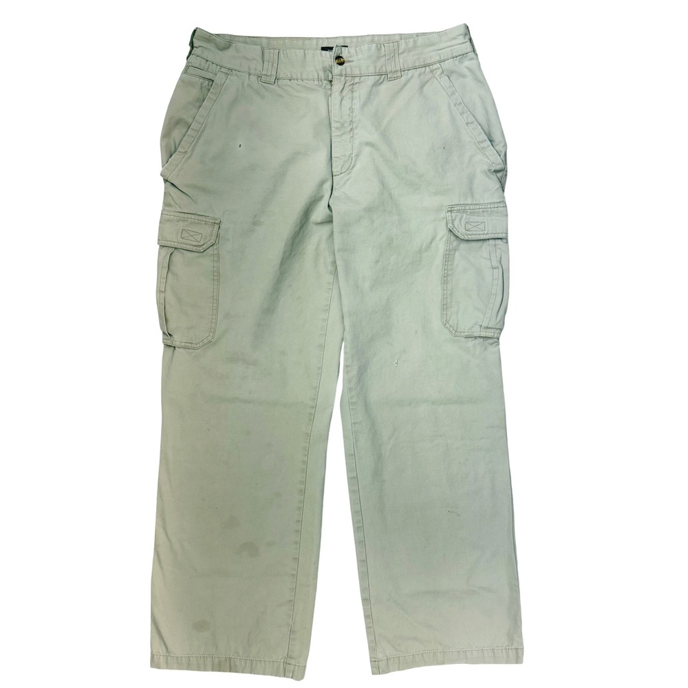 Denver Hayes Cargo Pants Utility Khaki Tan Distressed Gorpcore Workwear 36x32